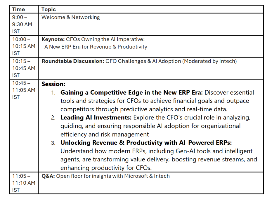 CFO Roundtable