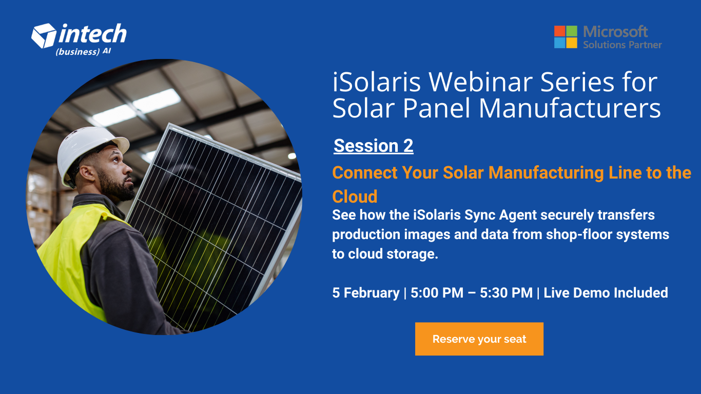 iSolaris Webinar Series | Session 2 – Connect Your Solar Manufacturing Line