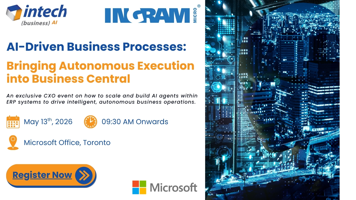 AI-Driven Business Processes CXO Event Happening at the Microsoft Toronto Office